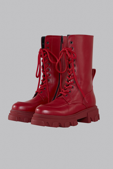 Picture of “Reddy” red combat boot