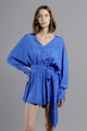 Picture of Short jumpsuit in blue viscose