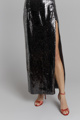 Picture of Midi high waist skirt with sequins black
