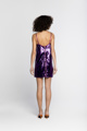 Picture of Minidress with sequins purple