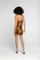 Picture of Minidress with sequins orange