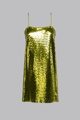 Picture of Minidress with sequins lime green