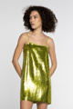 Picture of Minidress with sequins lime green