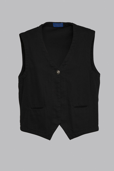 Picture of Black denim sartorial waistcoat